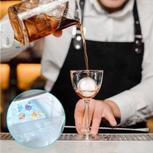 LE10 Karışık Renk 4 Adet Koktely Viski Içecek Buz Kalıbı Buz Topu Küre Hunili Dondurma Buz Kalıbı Buztopu Yaz Tatil Ürünü Pembe Mavi Sarı Mor