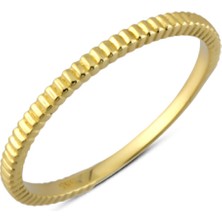 Harem Altın 14 Ayar Altın Çizgili Yüzük YZK218