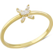 Harem Altın 14 Ayar Altın Çiçek Motifli Yüzük YZK176