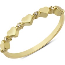 Harem Altın 14 Ayar Altın Mini Kalpli Yüzük YZK257