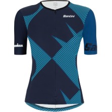 Santini Ironman Sleeved Tritop Kadın Triathlon Üst Forma 9I65SS00CUPIO Water