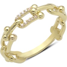 Harem Altın 14 Ayar Altın Iç Içe Kilit Yüzük YZK359