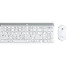 Logitech MK470 Kablosuz Beyaz Ince Ingilizce Q Klavye + Mouse Seti