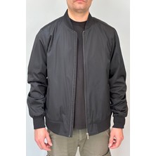 Erkek Kolej Yaka Mevsimlik Ceket Tek Üst REU-9127 Siyah