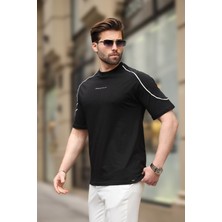 Siyah Bisiklet Yaka Basic Tişört E7132