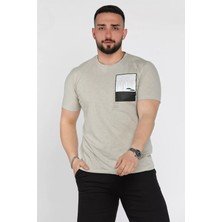 Mishar İtalia Baskılı Bisiklet Yaka Erkek Tişört P-00015986