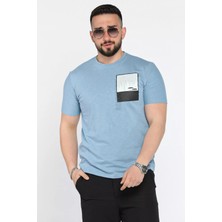 Mishar İtalia Baskılı Bisiklet Yaka Erkek Tişört P-00015986