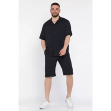 Mishar İtalia Erkek Duble Kol Gömlek Şort Ikili Takım P-00015848