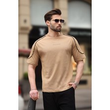 Kapuçino Bisiklet Yaka Basic Tişört E7132
