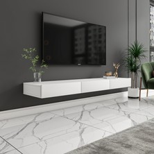 Avalon 3 Kapaklı Duvara Monte Tv Sehpası – 140  cm , Modern Minimal Tasarım, 4 Renk Seçeneği ile Şık ve Fonksiyonel Tv Ünitesi