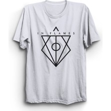 In Flames, Symbol, Rock Metal Müzik Grubu Baskılı Unisex %100 Pamuk Tişört