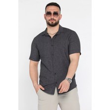 Mishar İtalia Erkek Kısa Kol Keten Gömlek P-00015840