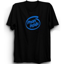 Iman Inside, Iman Içeride, Mizah, Parody Of Brand, Baskılı Unisex %100 Pamuk Tişört