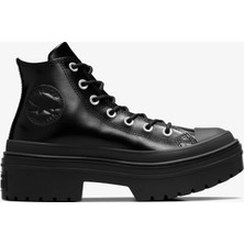Converse Chuck Taylor All Star Lugged Heel Kadın Siyah Deri Platform Bot.001