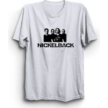 Nickelback, Silhouette, Rock Metal Müzik Grubu Unisex %100 Pamuk Tişört
