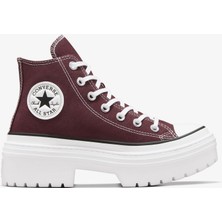Converse Chuck Taylor All Star Lugged Heel Kadın Bordo Platform Sneaker.508