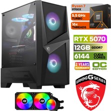 Gaming Pc Ddr5 -Rtx 5070 12GB – Ryzen 7 9700X – 32GB Ddr5 Ram – 1 Tb M.2 SSD – Sıvı Sogutmalı – Windows 11 Pro