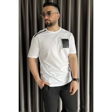 Mishar İtalia Bisiklet Yaka Baskılı Erkek Tişört P-00015834