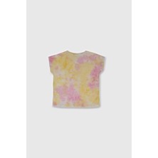 United Colors Of Benetton Desenli Regular Fit Bisiklet Yaka T Shirt Kız Çocuk T Shirt BNTG21783
