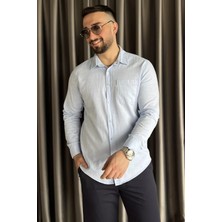Mishar İtalia Tek Cepli Çıtçıtlı Erkek Uzun Kol Gömlek P-00015571
