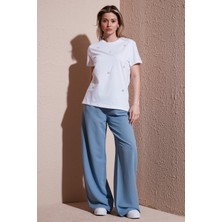 Fashion Friends Wide Leg Yüksek Bel Geniş Paça Pantolon Bayan Pantolon 25Y0893K1