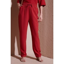Fashion Friends Relaxed Fit Normal Bel Düz Paça Pantolon Bayan Pantolon 25Y0550K1
