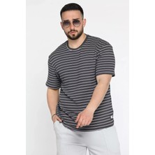 Mishar İtalia Erkek Çizgi Desenli Bisiklet Yaka Likralı Tişört P-00015555