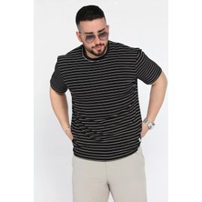 Mishar İtalia Erkek Çizgi Desenli Bisiklet Yaka Likralı Tişört P-00015555