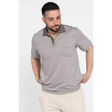 Mishar İtalia Erkek Polo Yaka Tek Cepli Kendinden Desenli Tişört P-00015570