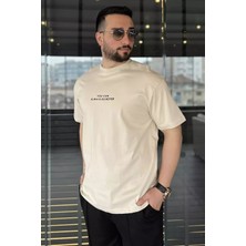 Mishar İtalia Erkek Bisiklet Yaka Silikon Yazı Baskılı Tişört P-00015554