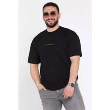 Mishar İtalia Erkek Silikon Yazı Baskılı Kendinden Desenli Tişört P-00015317