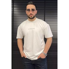 Mishar İtalia Erkek Silikon Yazı Baskılı Kendinden Desenli Tişört P-00015317