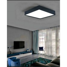 30 x 30 24W Büyük Boy Siyah Kasa LED Panel Avize Armatür Salon Banyo, Balkon, Tuvalet ve Wc Lambası