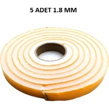 5 Adet Kapı Pencere Isı Yalıtım Süngeri Yapışkanlı Pencere Rüzgar Bandı 18MM x 2,5 mt