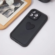 Phone Kalp Desenli Anti-Düşme Tam Kenar Koruma Mat Cep Telefonu Kılıfı Apple iPhone