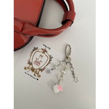 Rabbit Fairycore Coquette Tasarım Çanta Charmı Çanta Aksesuarı Çanta Süsü Anahtarlık