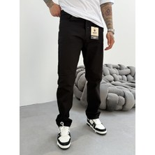 Erkek Basic Baggy Pantolon - Siyah