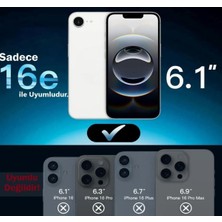 IPHONE 16 E Tam Kaplama Ekran Koruyucu Kırılmaz Cam