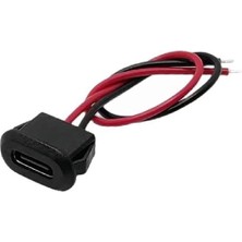 Rob Ada 2 Pin Type C USB Uzatma Kablosu-Syah