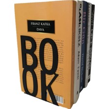 Dekoratif Book Yazı Tasarımlı Kitap Tutucu Desteği Mat Siyah.(Kitap Ayraçı Hediyeli)