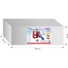 Kaydıraklı Salıncaklı Oyun Parkı – Bahçe & Anaokulu Için Çok Fonksiyonlu Set (Kırmızı)