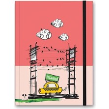 Mcreative Color Renkli Istanbul Defter Çizgili Lastikli Taksi
