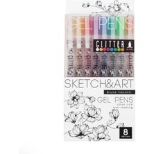 Uniwrite Glitter 1,0mm 8 Renk Jel Kalem