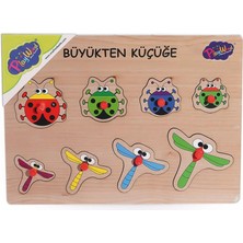 131-132 Ony Ahşap Tutmalı Puzzle Büyükten Küçüğe -Onyıl