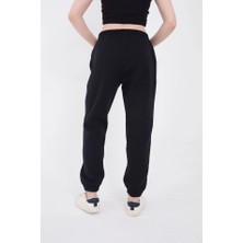 Modasize Lastikli Üç Iplik Baskılı Eşofman Pantolon - Lacivert