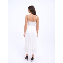Modasize 7322 Elbise-Ekru