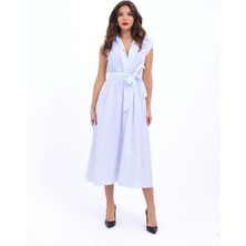 Modasize 7127 Elbise-Atlanta Çizgili