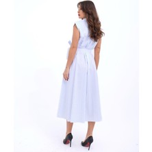 Modasize 7127 Elbise-Atlanta Çizgili