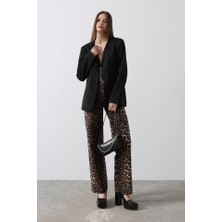 Modasize Önü Bağlamalı Blazer Ceket - Siyah