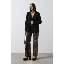 Modasize Önü Bağlamalı Blazer Ceket - Siyah